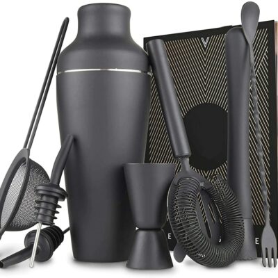 Kit Cocktail Continental Shaker Noir Mat