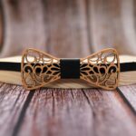 Noeud Papillon Noir en Bois