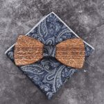 Noeud Papillon Gris en Bois