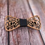 Noeud Papillon Noir en Bois
