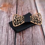 Noeud Papillon Noir en Bois