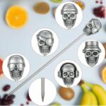 Agitateur Cocktail Tête de Mort
