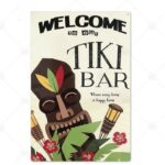 Plaque de Décoration de Bar Tiki