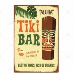 Plaque de Décoration de Bar Tiki