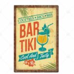 Plaque de Décoration de Bar Tiki
