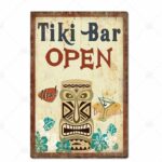 Plaque de Décoration de Bar Tiki