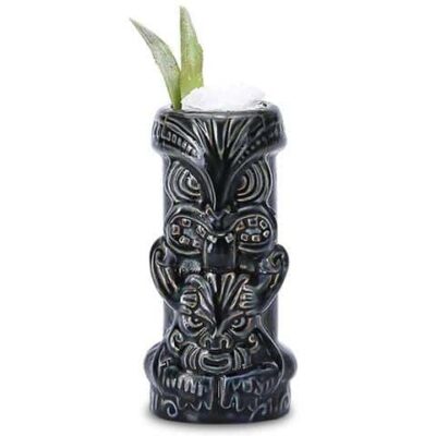 Verre Tiki Noir en Céramique